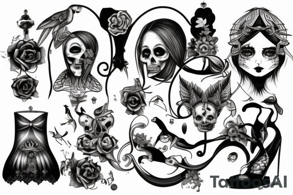 N4nk with design for dead little sister tattoo idea