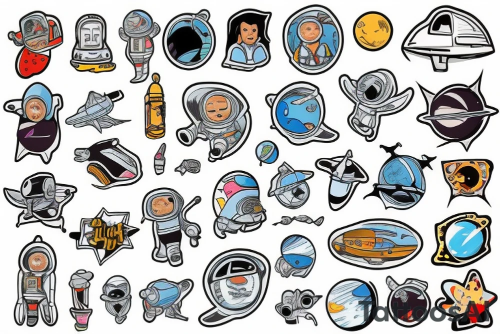 astronaut tattoo idea