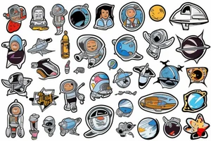 astronaut tattoo idea