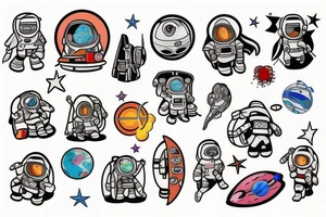 astronaut tattoo idea