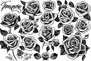 Vine with roses tattoo idea