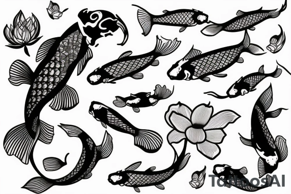 Koi fish w tattoo idea