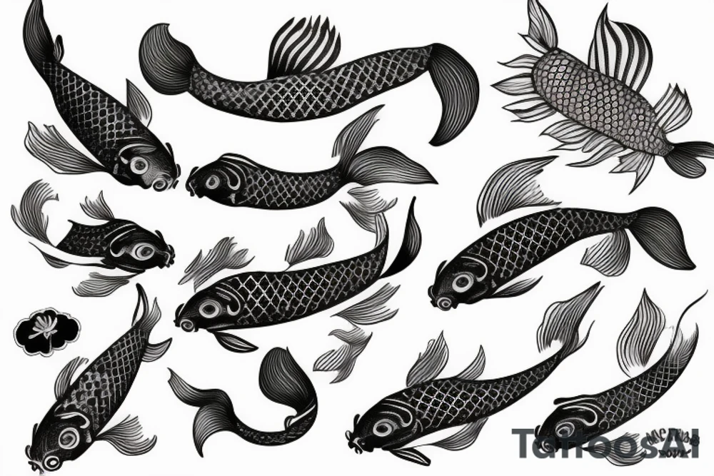 Koi fish w tattoo idea