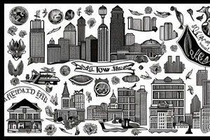 New Orleans skyline tattoo idea