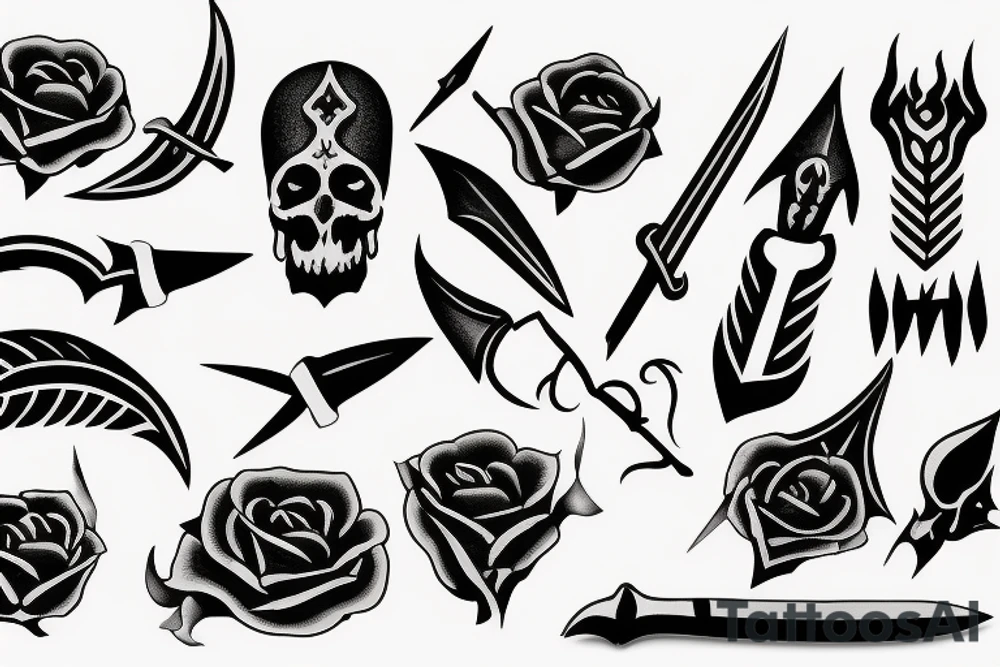 Small Dagger tattoo idea