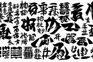 japanese kanji  with the sentence Fall down seven times and get up eight tattoo idea