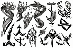 posidon trident to the forearm tattoo idea