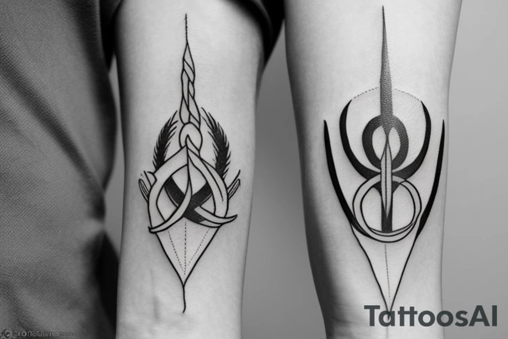 posidon trident to the forearm tattoo idea