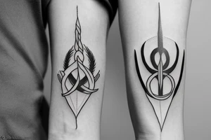 posidon trident to the forearm tattoo idea