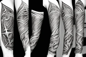 poseidon trident to the forearm tattoo idea