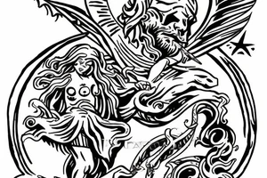 poseidon trident to the forearm tattoo idea