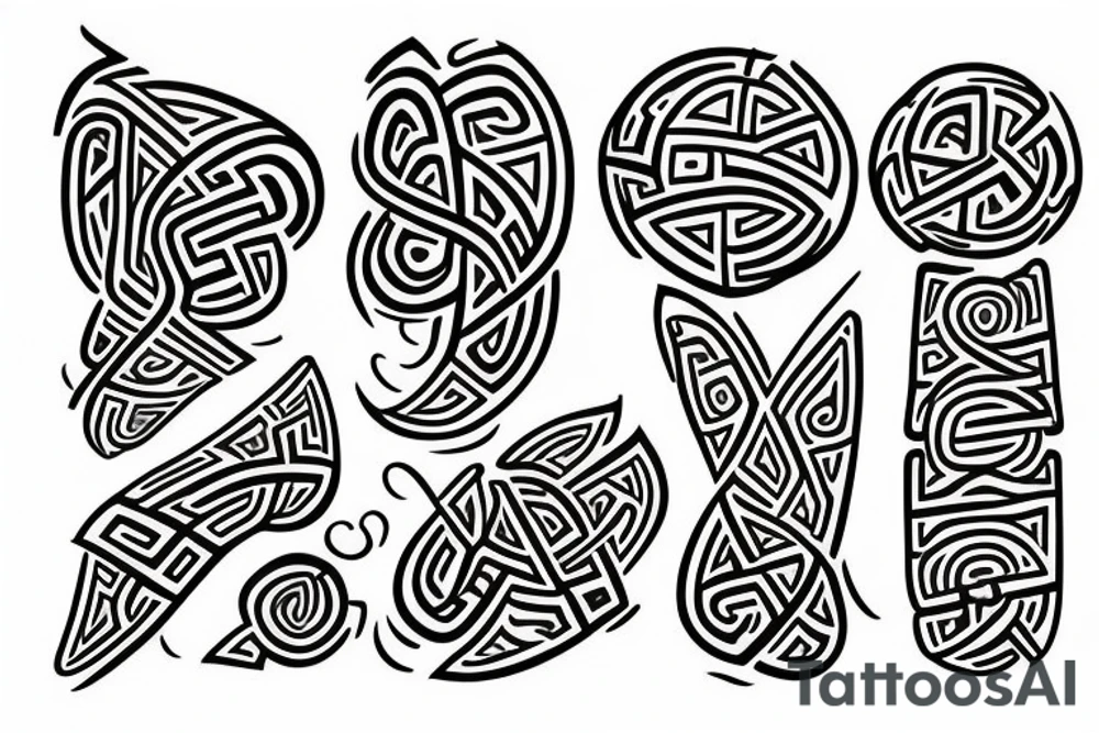 Scandinavian Runes calender tattoo idea