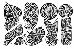 Scandinavian Runes calender tattoo idea