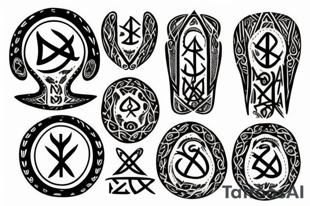 Scandinavian Runes calender tattoo idea