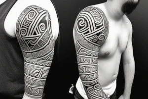 Māori tattoo near bay left shoulder tattoo idea