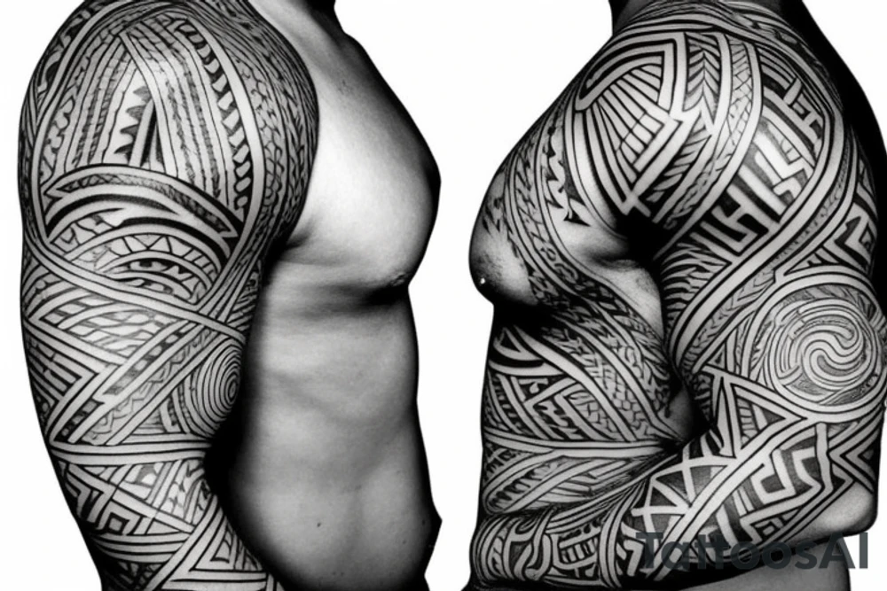 Māori tattoo near bay left shoulder thin tattoo idea