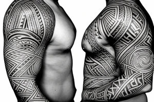 Māori tattoo near bay left shoulder thin tattoo idea