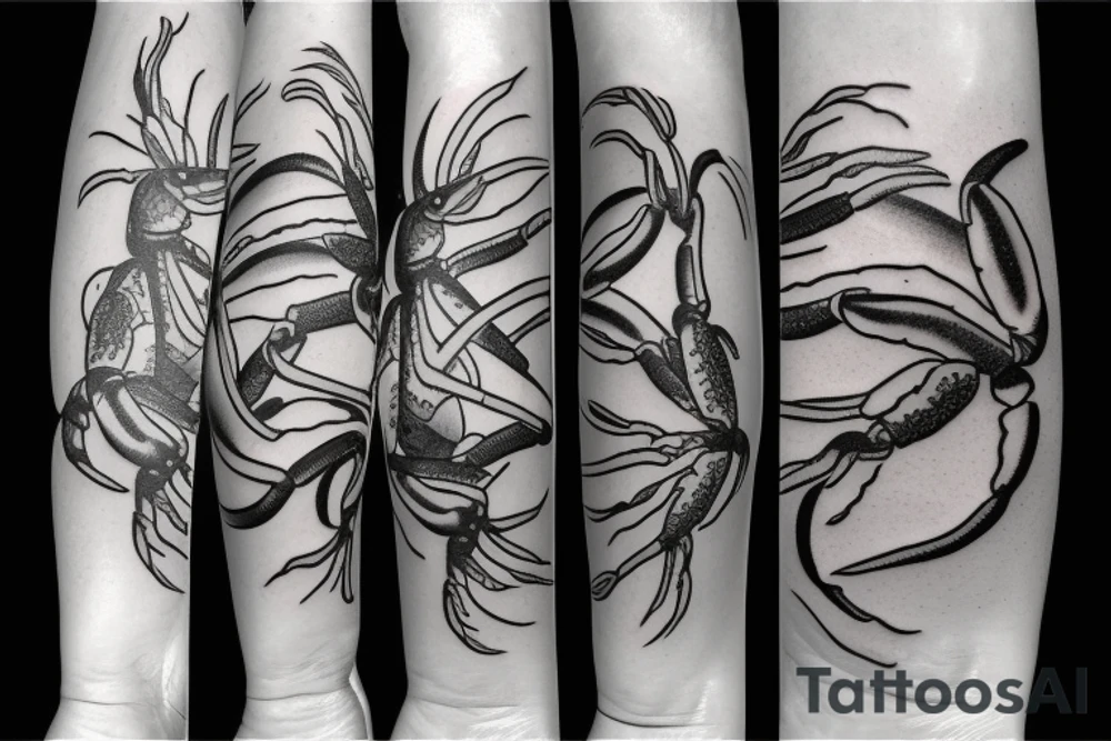 pinup crab tattoo idea