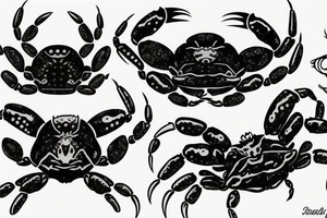 pinup crab tattoo idea