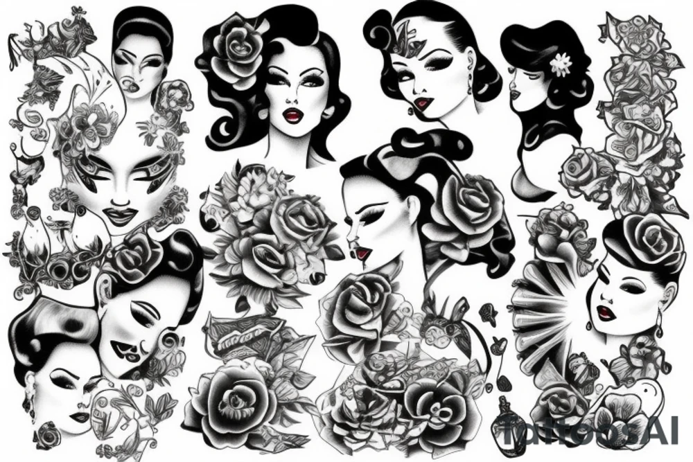 pinup dream tattoo idea