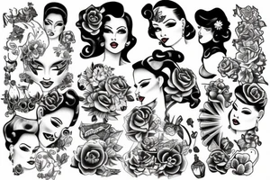 pinup dream tattoo idea