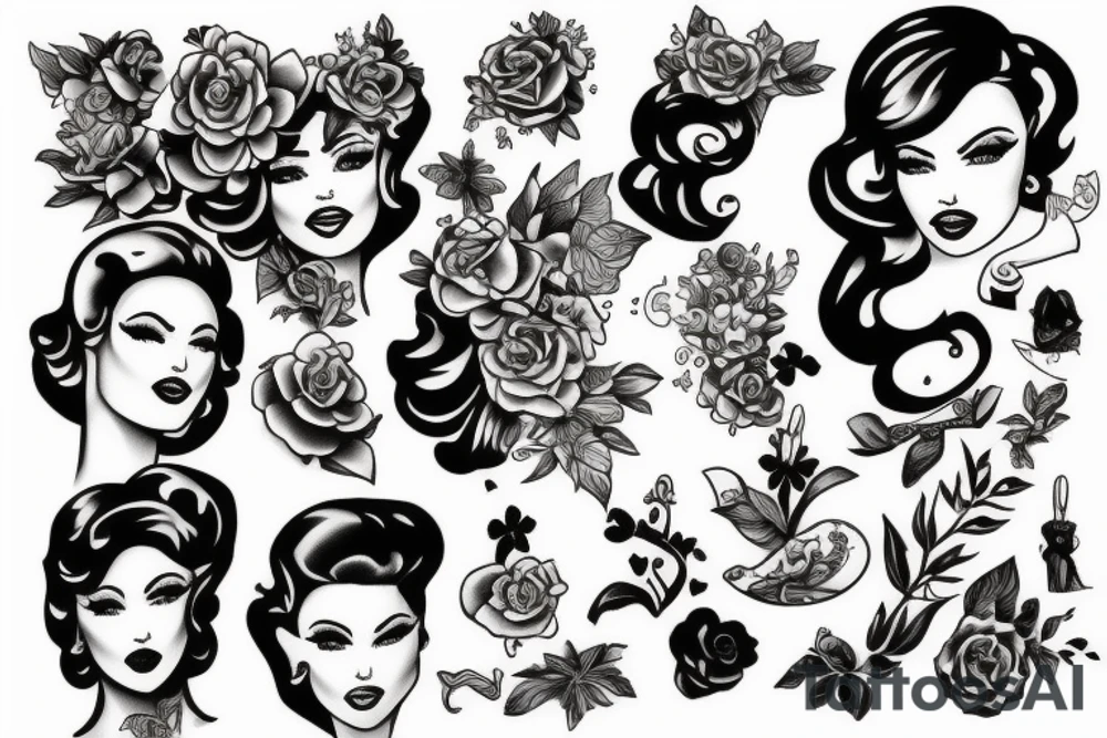 pinup dream tattoo idea