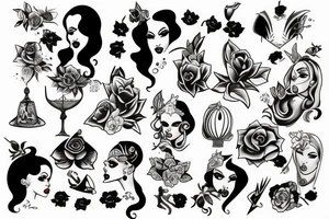pinup magic tattoo idea