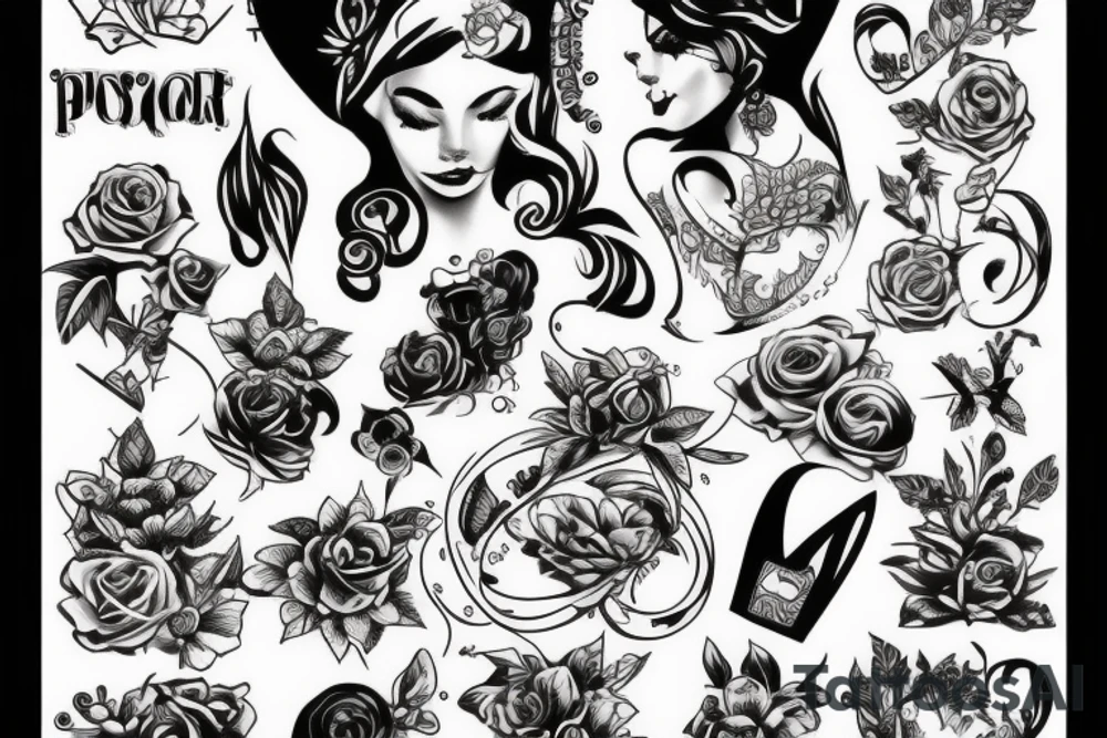 pinup magic tattoo idea