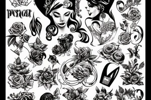 pinup magic tattoo idea