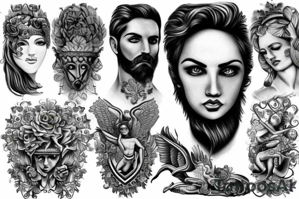 Greek god tattoo tattoo idea