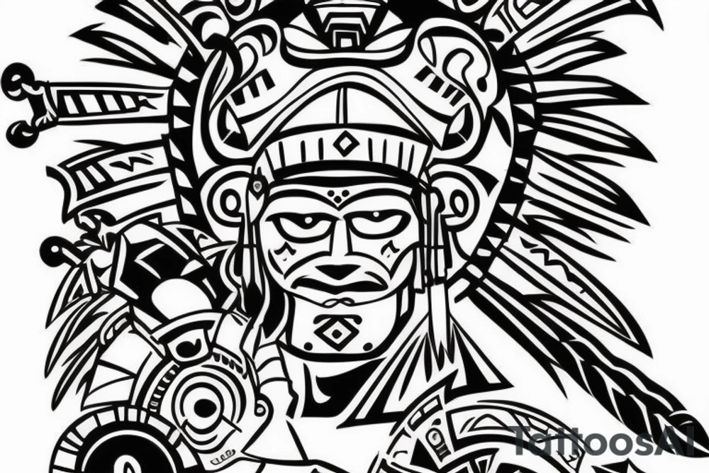 Aztec warrior tattoo idea