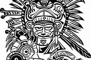 Aztec warrior tattoo idea
