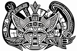 Aztec warrior tattoo idea