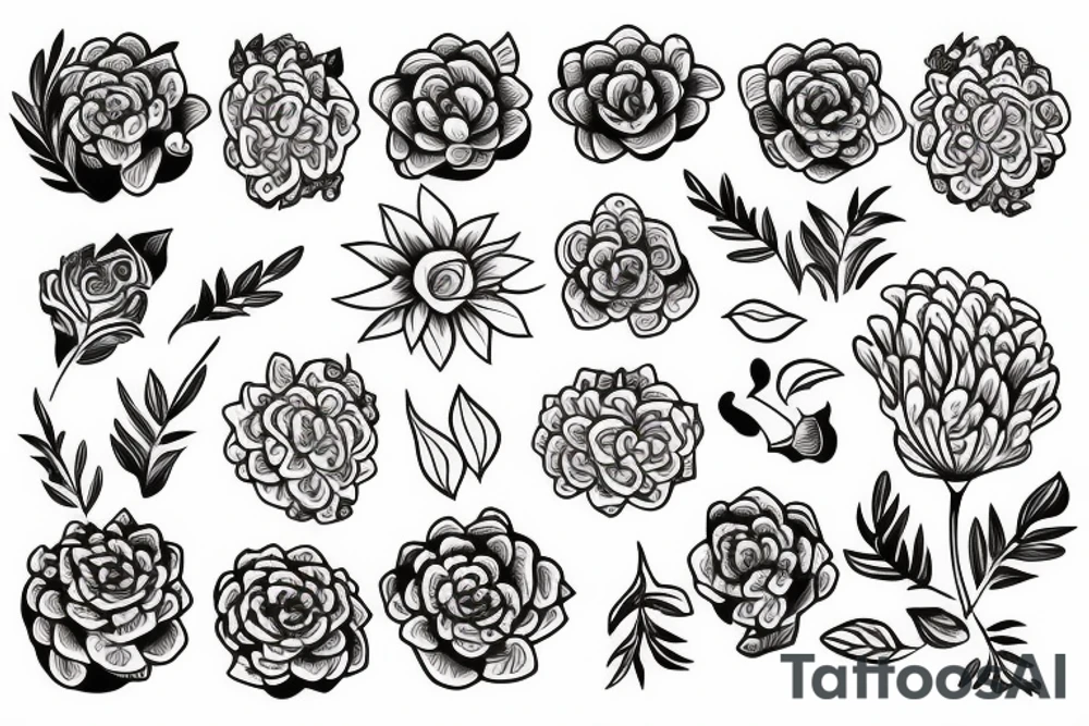 Flower in a pot tattoo idea