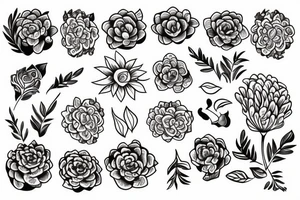 Flower in a pot tattoo idea