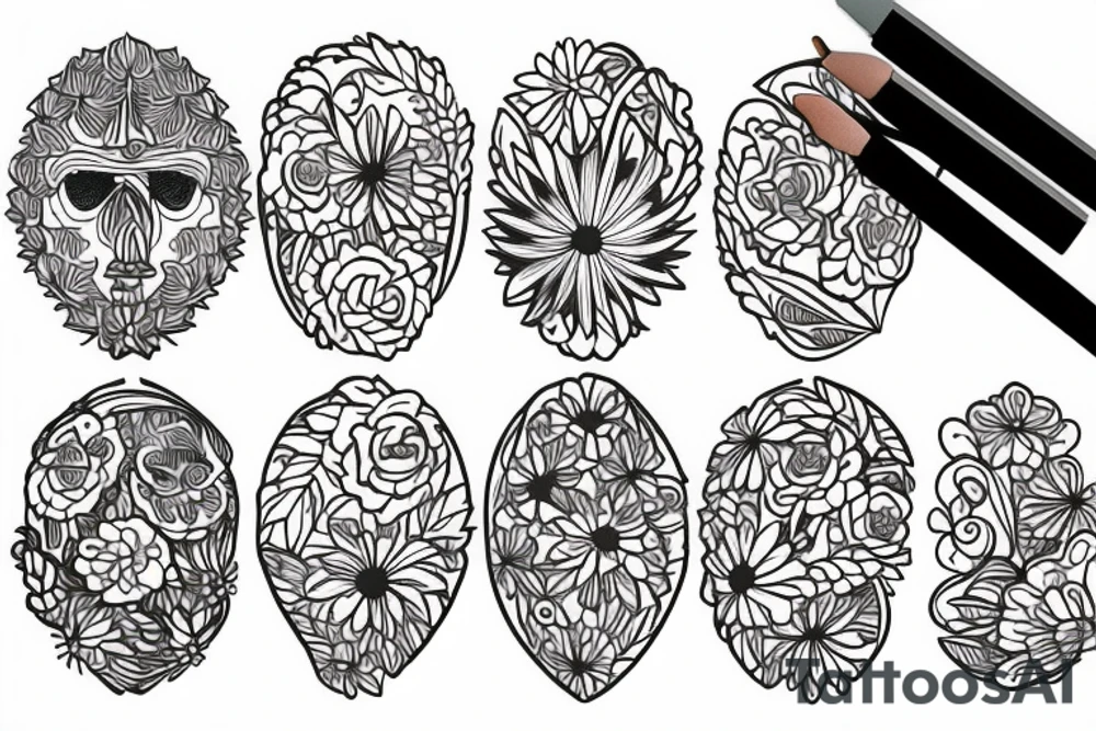 Flower in a pot tattoo idea