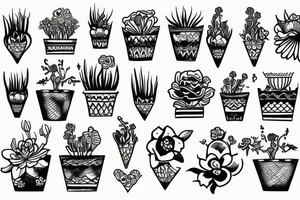 Flowerpot tattoo idea