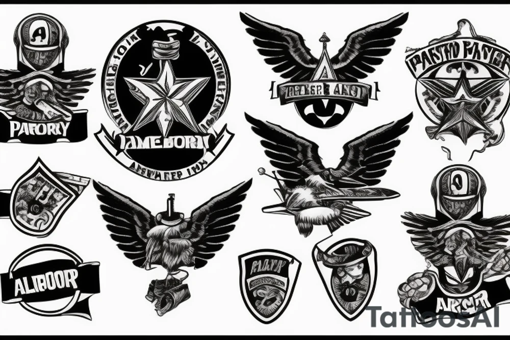 army airborne paratrooper tattoo idea