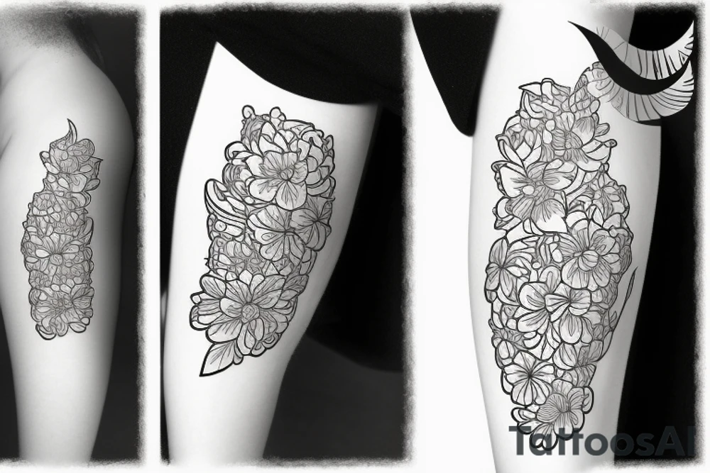 Greek vase with flower tattoo idea