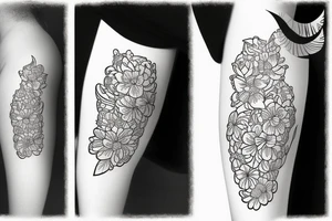 Greek vase with flower tattoo idea