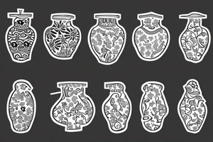 Greek vase with flower tattoo idea