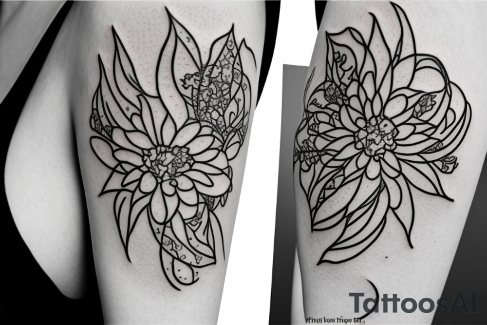 Vase with a flower in it tattoo idea
