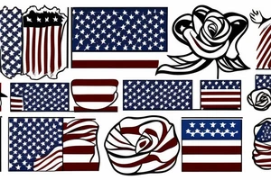 Us flag simple tattoo idea