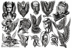 Valkyrie and asclepius tattoo idea