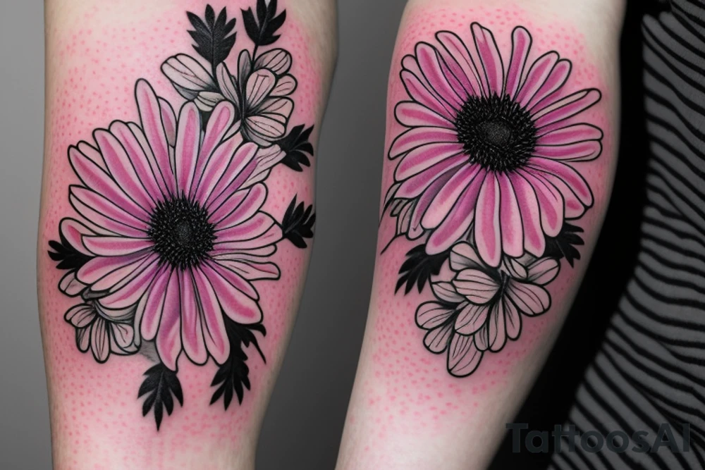 Rose
Chrysanthemum
Cosmos
Violet
all in bouquet tattoo idea