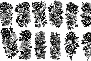 Full sleeve, Music, roses tattoo idea