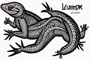 Lizard, summer, alien tattoo idea