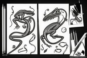 Lizard, summer, alien tattoo idea