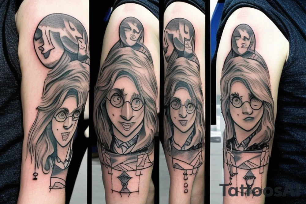 Harry Potter shoulder arm tattoo idea