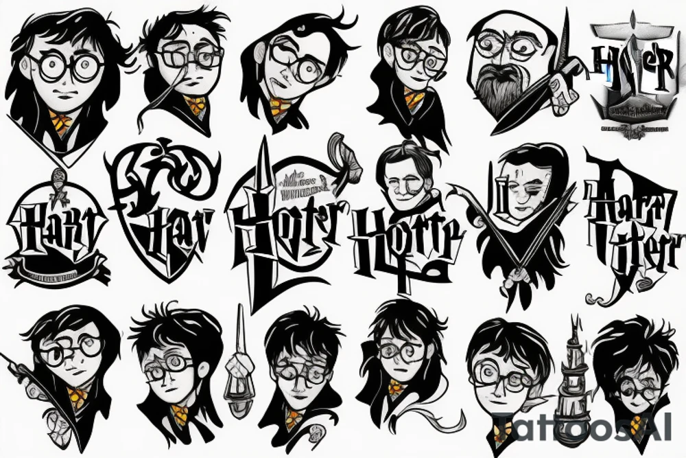 Harry Potter shoulder arm tattoo idea